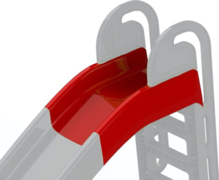 DOLONI Vrchní díl ke skluzavce 243cm - červený