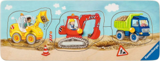 RAVENSBURGER Dřevěná vkládačka Stavební stroje