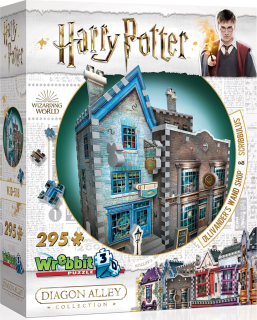 WREBBIT 3D puzzle Harry Potter: Obchod s hůlkami pana Olivandera a Scribbulus 295 dílků