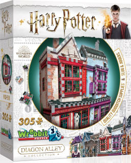 WREBBIT 3D puzzle Harry Potter: Prvotřídní potřeby pro famfrpál a Slug & Jiggers Apothecary 305 dílků