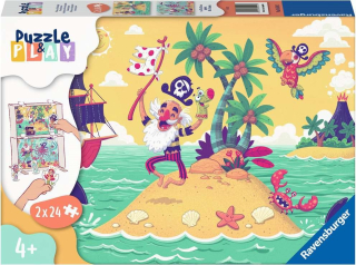 RAVENSBURGER Puzzle&Play: Pirátské dobrodružství 2x24 dílků