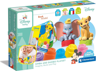 CLEMENTONI Soft Clemmy Hrací sada s knížkou Disney Simba a Dumbo