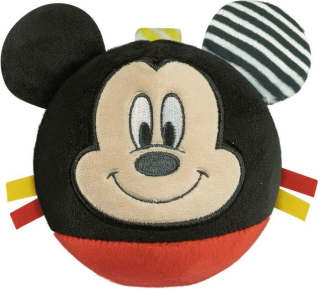 CLEMENTONI BABY Plyšový míček Mickey Mouse s chrastítkem