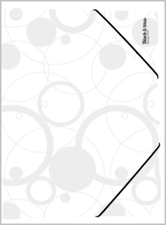 Sloha s gumou A4 Black and White bílá