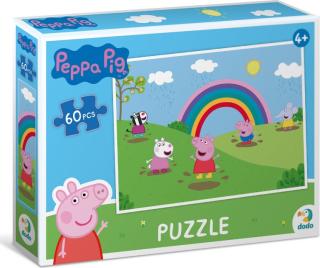 DODO Puzzle Prasátko Peppa: Duhové radovánky 60 dílků