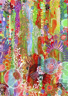 ENJOY Puzzle Květinový závěs 1000 dílků