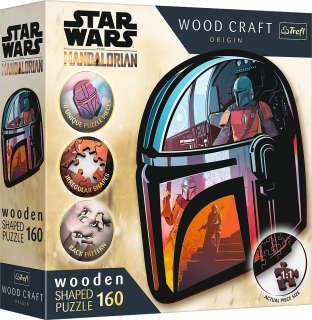 TREFL Wood Craft Origin puzzle The Mandalorian 160 dílků