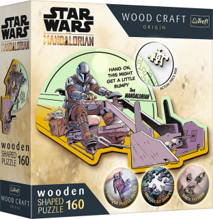 TREFL Wood Craft Origin puzzle The Mandalorian: Setkání 160 dílků