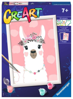 RAVENSBURGER CreArt Malování podle čísel: Lama, žádné drama 18x24cm