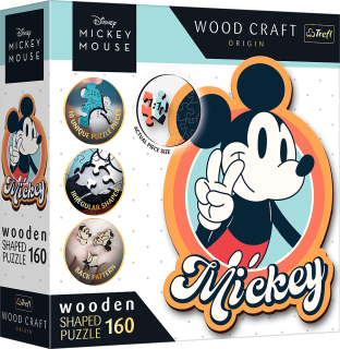 TREFL Wood Craft Origin puzzle Mickey Mouse Retro 160 dílků