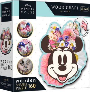 TREFL Wood Craft Origin puzzle Stylová Minnie 160 dílků