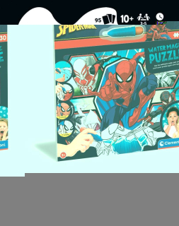 CLEMENTONI Puzzle s malováním vodou Water Magic: Spiderman 30 dílků