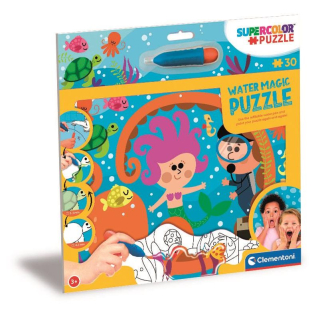 CLEMENTONI Puzzle s malováním vodou Water Magic: Hlubiny moře 30 dílků