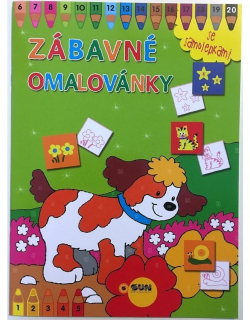 Nakladatelství SUN Zábavné omalovánky podle čísel (zelené)