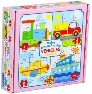 DOHÁNY Puzzle Dopravní prostředky 4v1 (4,6,9,12 dílků)