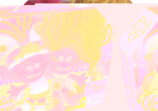 TREFL Třpytivé Glitter puzzle v kufříku Trollové 3, 70 dílků