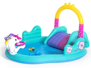 BESTWAY Nafukovací vodní park se skluzavkou Jednorožec