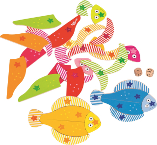 GOKI Puzzle hra s kostkami Veselý platýs