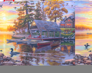 SCHMIDT Puzzle Loděnice s kánoemi 1000 dílků