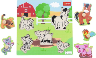 TREFL Dřevěná vkládačka Tlapková patrola