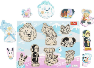 TREFL Dřevěná vkládačka Ledový hrad