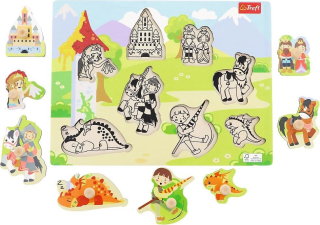 TREFL Dřevěná vkládačka Rytířský hrad