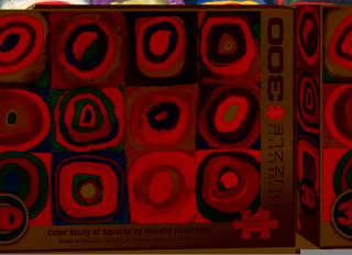 EUROGRAPHICS Puzzle Barevná studie čtverců 3D efekt XL 300 dílků