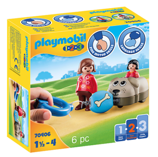 PLAYMOBIL® 1.2.3 70406 Můj tahací pejsek