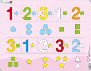 LARSEN Puzzle Počítání do pěti 15 dílků