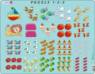 LARSEN Puzzle Počítání do tří 10 dílků