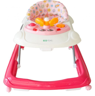 ECOTOYS Chodítko interaktivní růžové