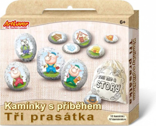 ARTLOVER Kamínky s příběhem - Tři prasátka