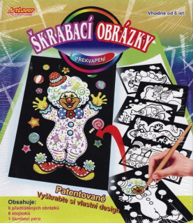 ARTLOVER Škrabací obrázky s překvapením - sada 6ks