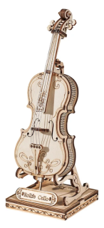 ROBOTIME Rolife 3D dřevěné puzzle Violoncello 58 dílků