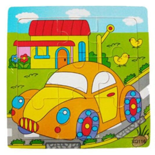 Dřevěné puzzle Auto 9 dílků