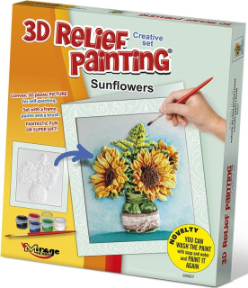 MIRAGE HOBBY Kreativní sada 3D malování Relief Painting: Slunečnice